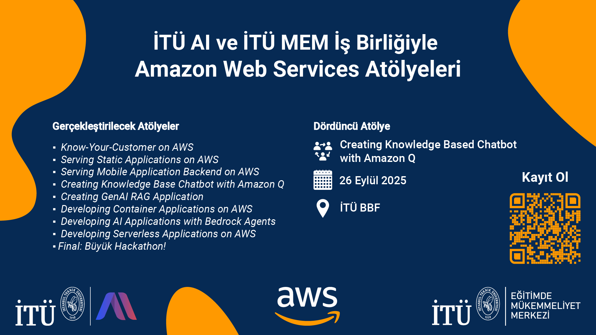 İTÜ MEM ve İTÜ AI İş Birliğiyle Gerçekleştirilen AWS Atölyeleri Serisi Başarıyla Tamamlandı 
