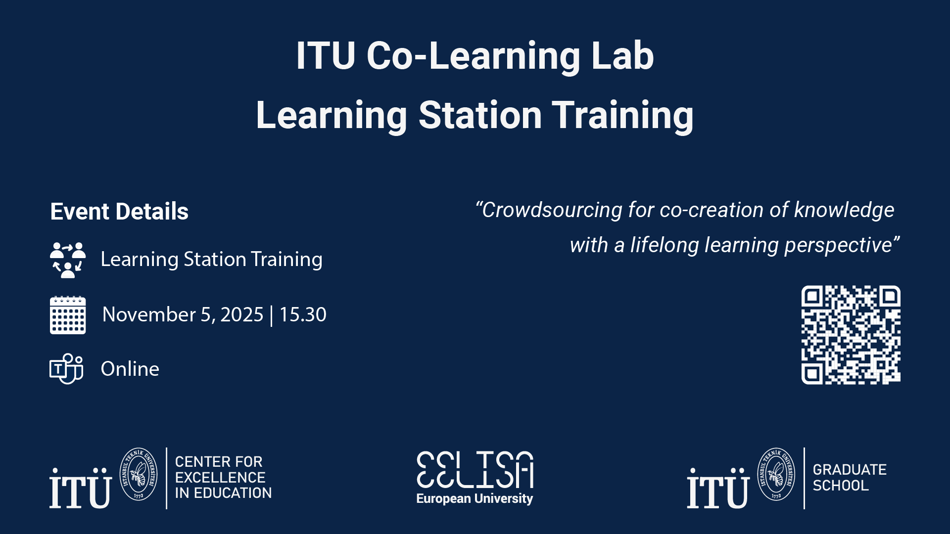 ITU Co-Learning Lab: Learning Station Training